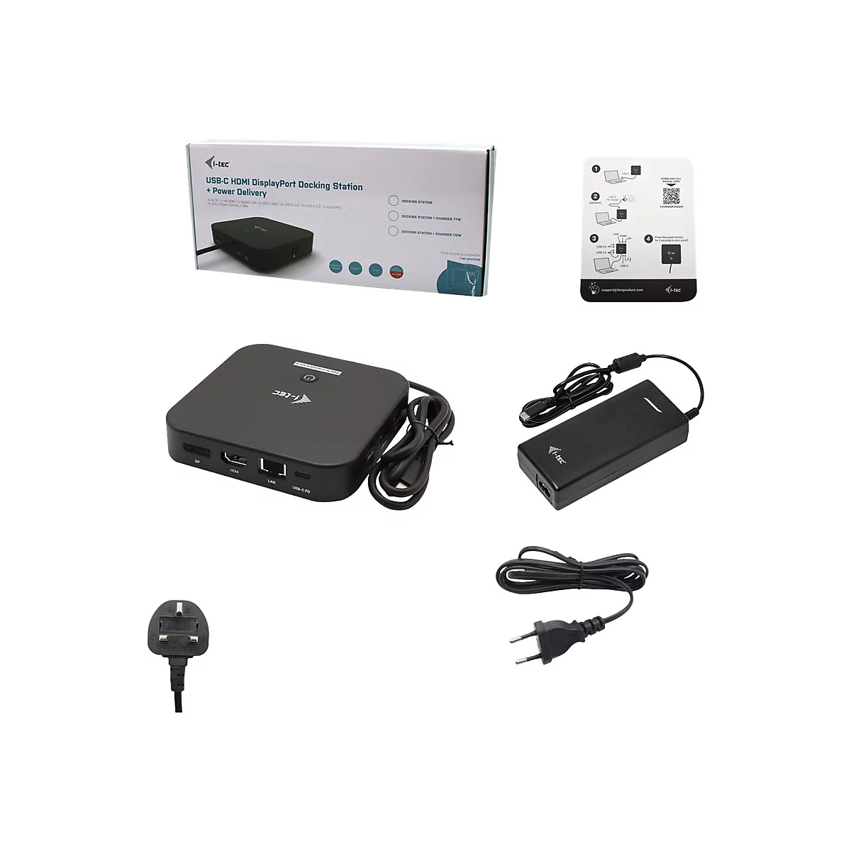 i-Tec - Dockingstation - USB-C 3.1 Gen 2 / Thunderbolt 3 - DP, HDMI - 1GbE - 112 Watt