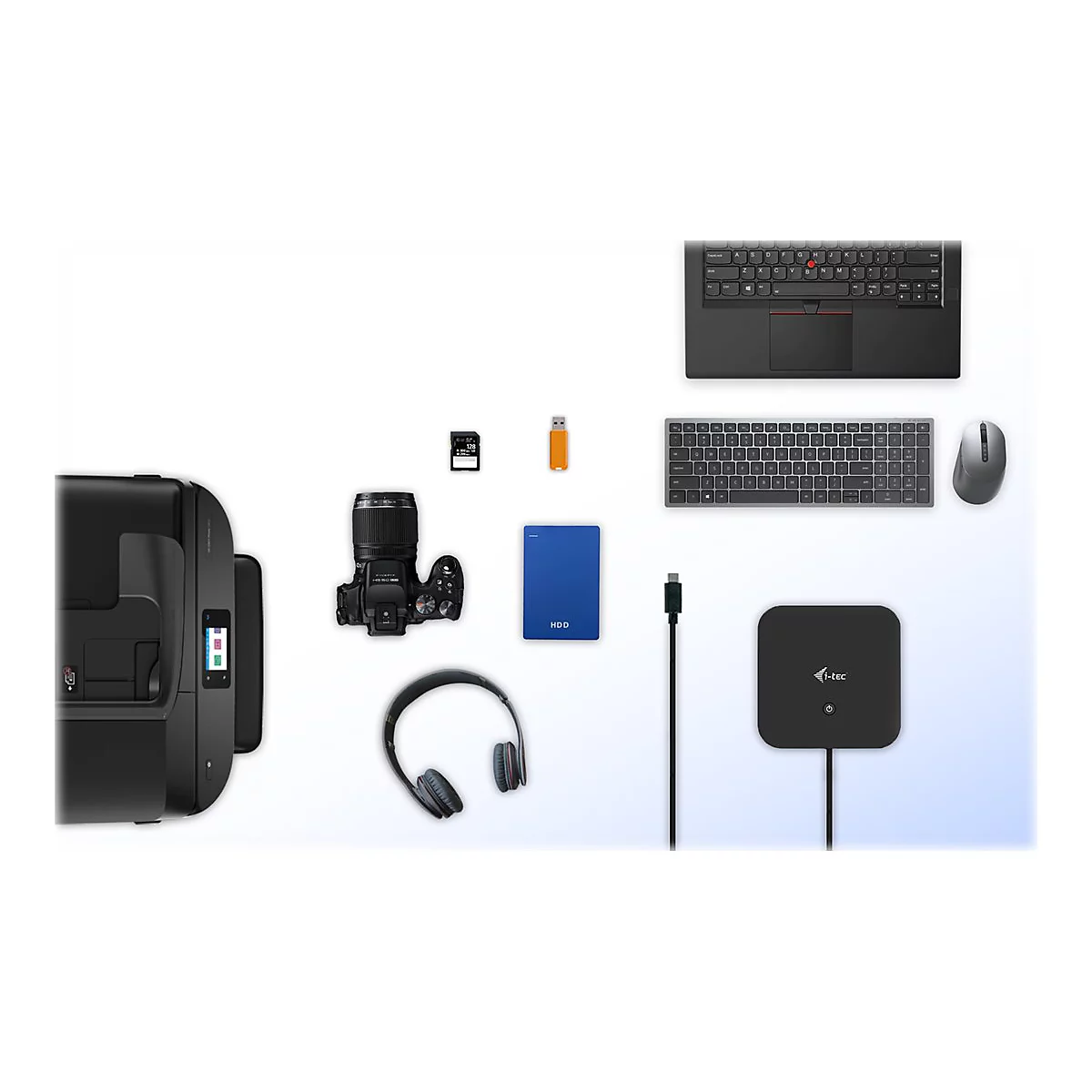 i-Tec - Dockingstation - USB-C 3.1 / Thunderbolt 3 - HDMI, DP++ - 1GbE - 100 Watt