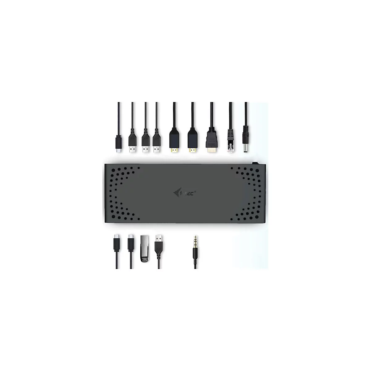 i-Tec - Dockingstation - USB-C / USB4 / Thunderbolt 3 / Thunderbolt 4 - HDMI, 2 x DP++ - 1GbE - 100 Watt