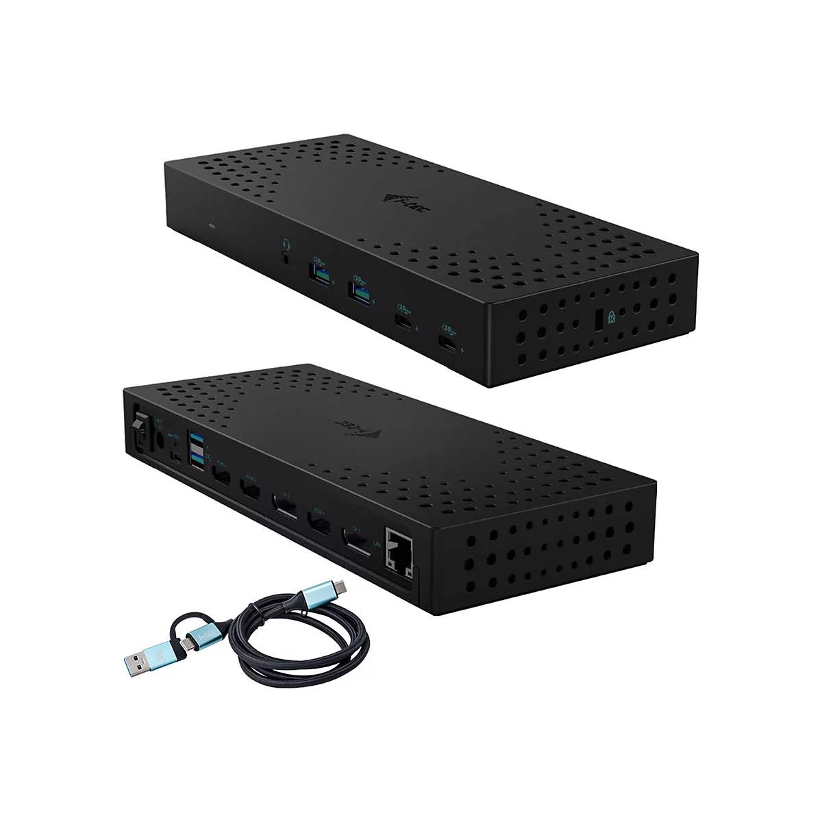 i-Tec - Dockingstation - USB-C / USB4 / USB 3.0 Thunderbolt 3 / Thunderbolt 4 - 2 x DP, 3 x HDMI - 1GbE - 160 Watt