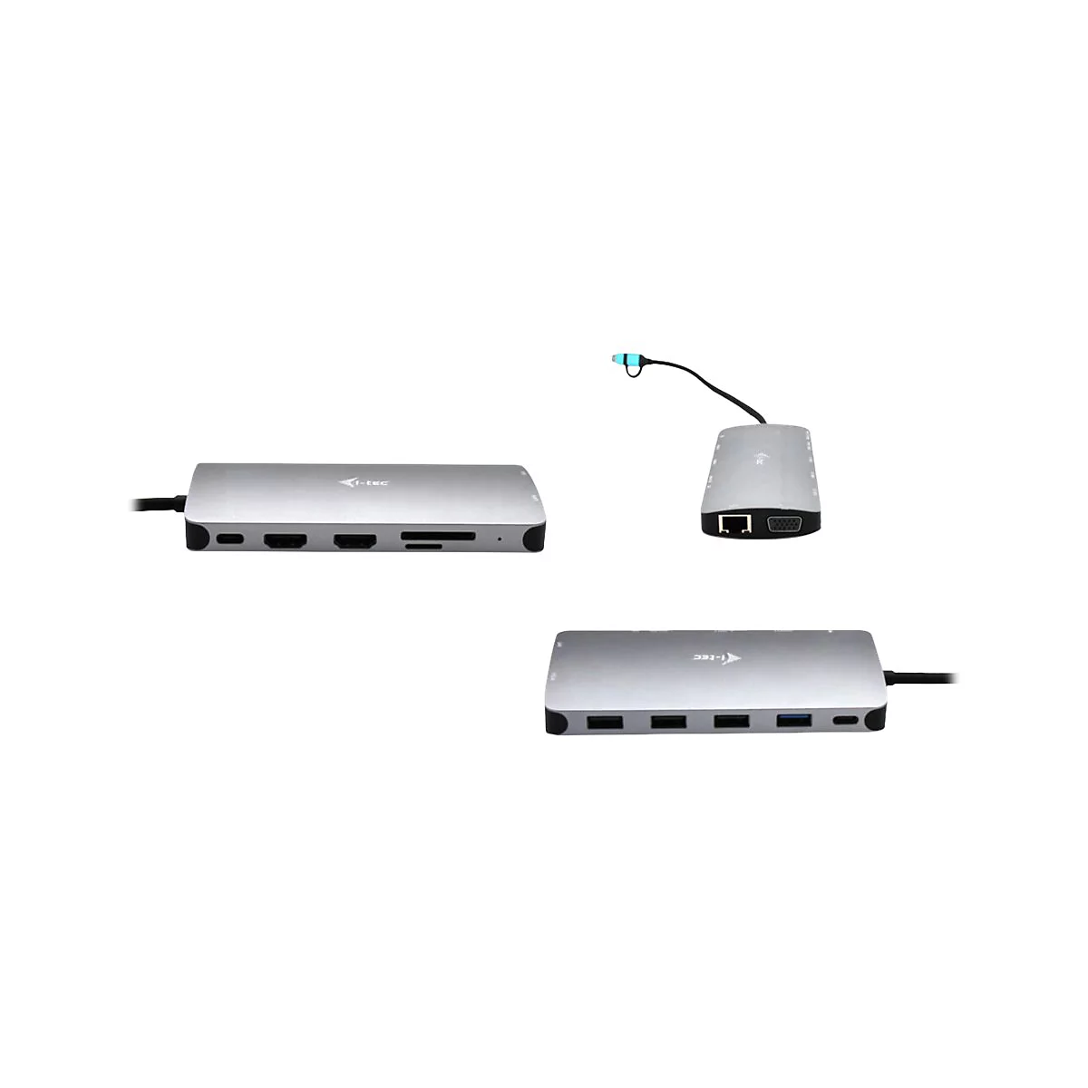 i-Tec Nano Dock - Dockingstation - USB 3.0 / USB4 / Thunderbolt 4 - VGA, 2 x HDMI - 1GbE - 100 Watt