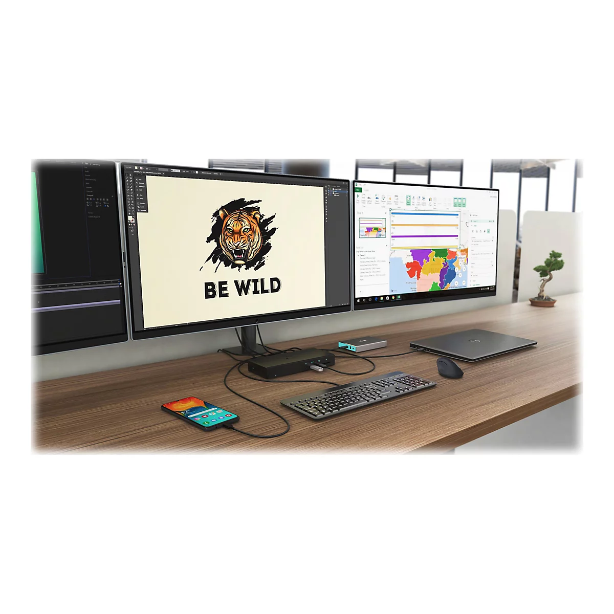 i-Tec Thunderbolt 3 3x Display Docking Station + Power Delivery 96W - Dockingstation - USB-C 3.1 / Thunderbolt 3 - HDMI, DP - 1GbE