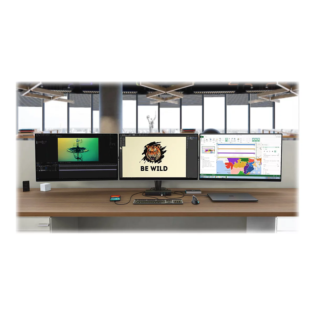 i-Tec Thunderbolt 3 3x Display Docking Station + Power Delivery 96W - Dockingstation - USB-C 3.1 / Thunderbolt 3 - HDMI, DP - 1GbE