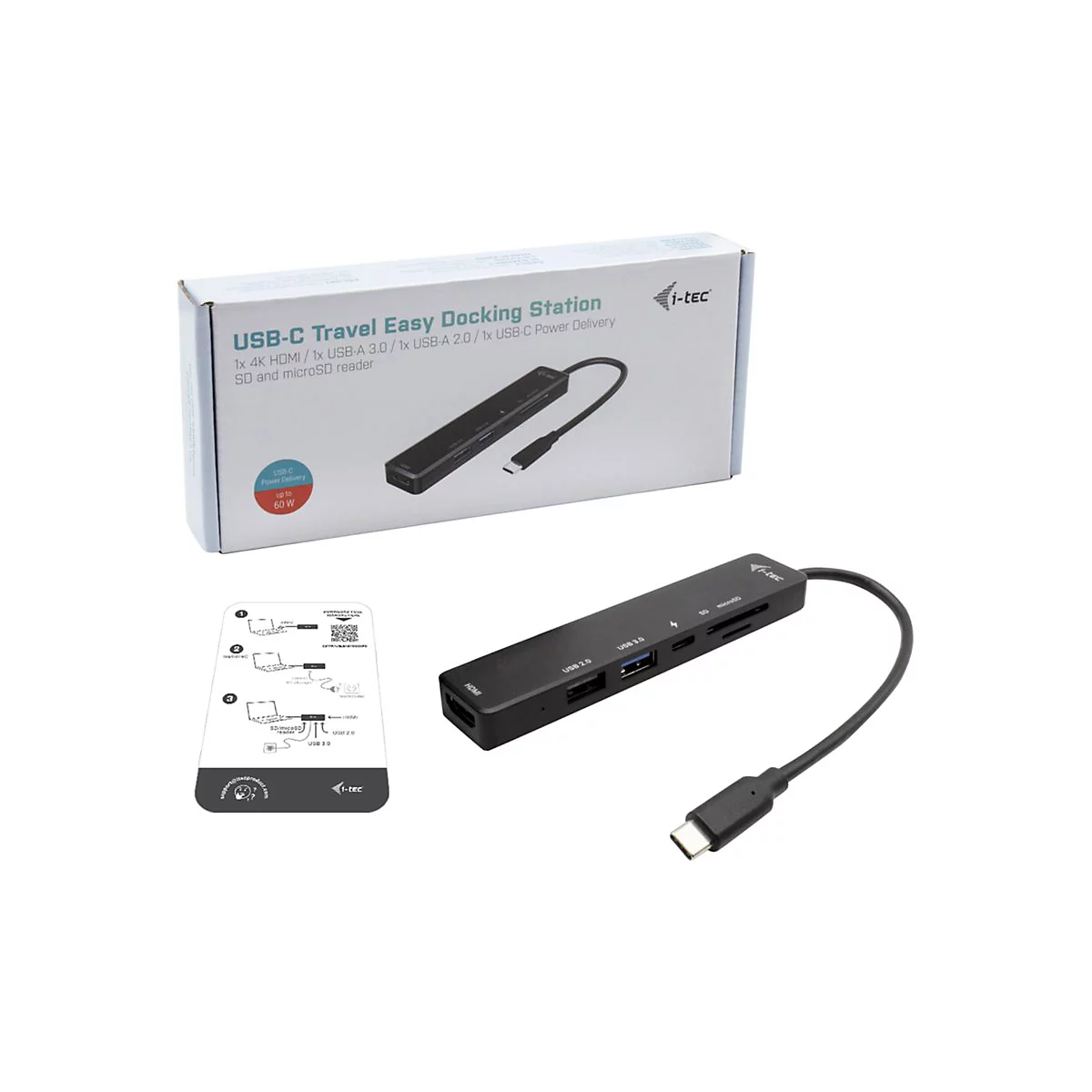 i-Tec Travel Easy Dock - Dockingstation - USB-C / Thunderbolt 3 - HDMI