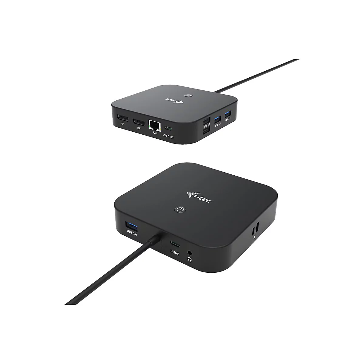 i-Tec USB-C Dual Display Docking Station with Power Delivery - Dockingstation - USB-C / Thunderbolt 3 - 2 x DP - 1GbE - 112 Watt
