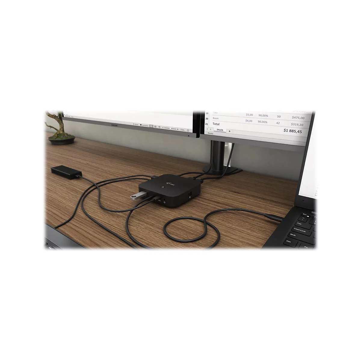 i-Tec USB-C Dual Display Docking Station with Power Delivery - Dockingstation - USB-C / Thunderbolt 3 - 2 x DP - 1GbE - 112 Watt