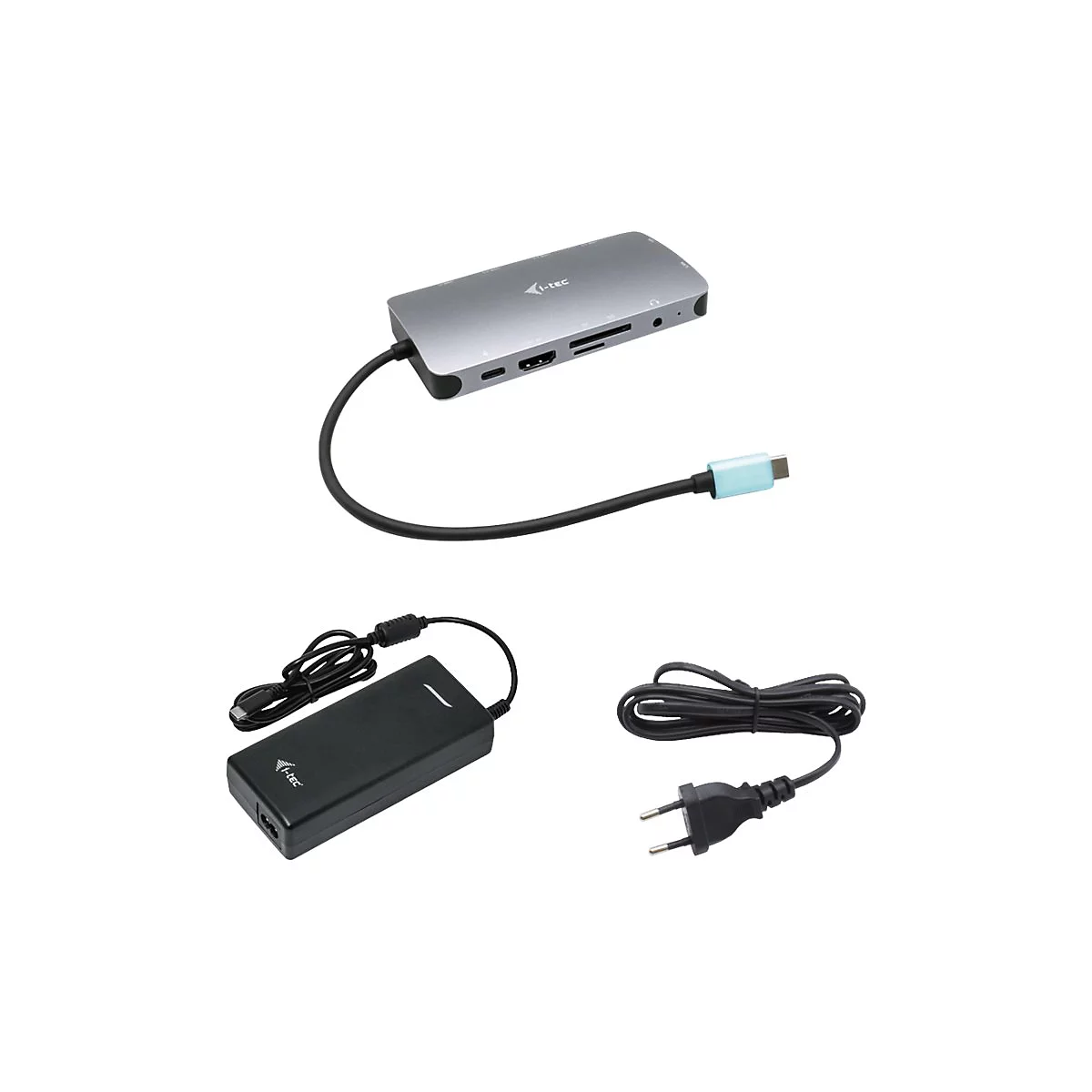 i-Tec USB-C Metal Nano Dock - Dockingstation - USB-C / Thunderbolt 3 - HDMI, VGA - 1GbE - 112 Watt