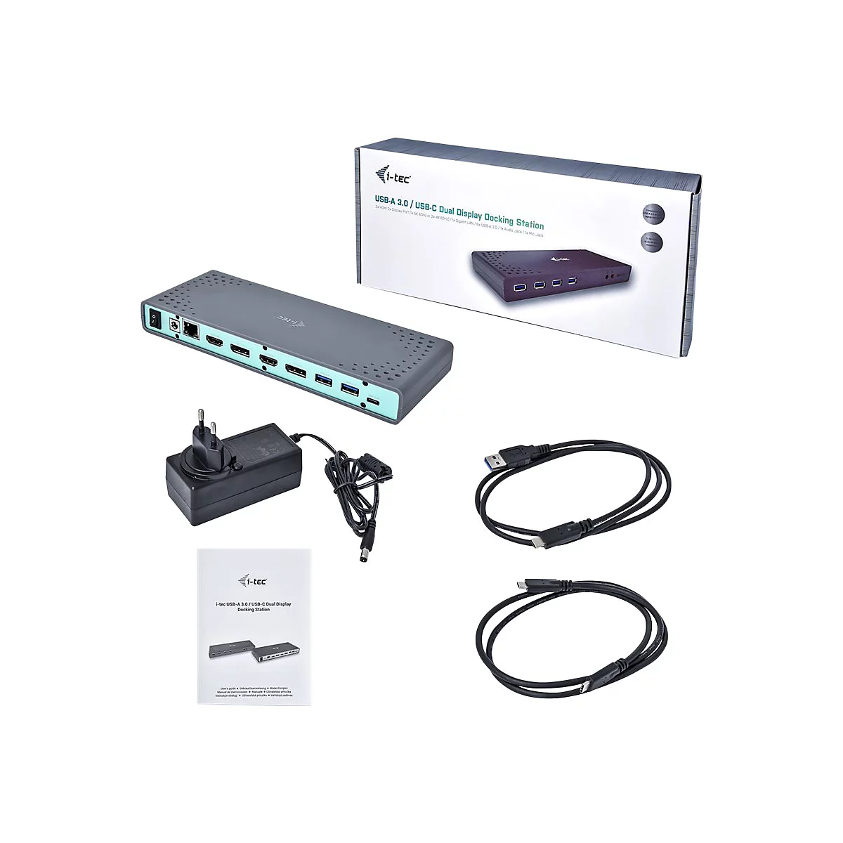 i-Tec USB-C / USB-A 3.0 4K Dual Video Docking Station - Dockingstation - USB-C - 1GbE - Europa