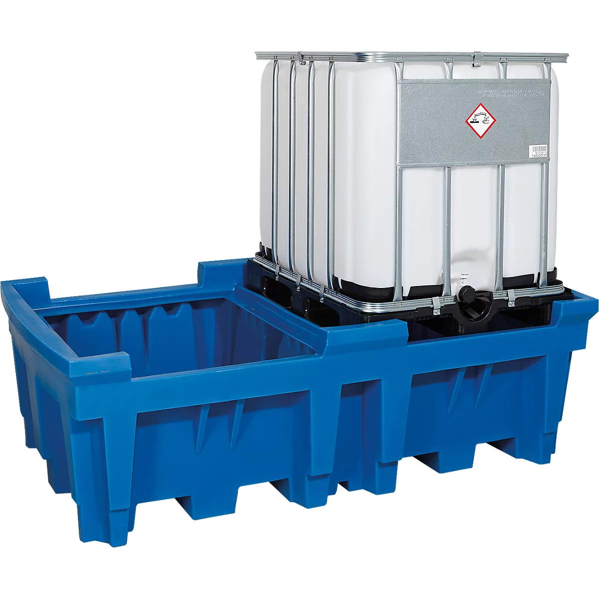 IBC- en KTC-station voor 2 containers, zonder PE-voetafdruk