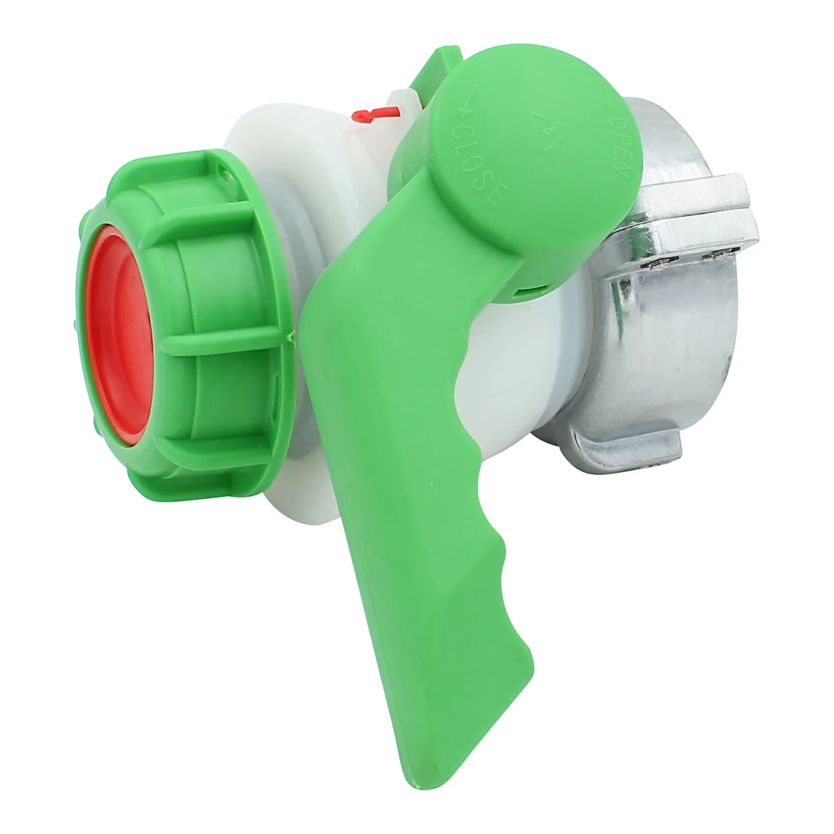 IBC kogelkraan met geïntegreerde draaikoppeling, tankaansluitdiameter 70 - 77 mm