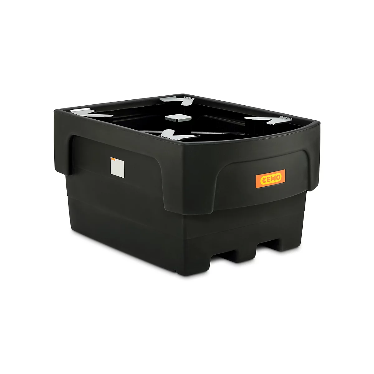 IBC-lekbak, polyetheen, 1100 l, 1500 kg, voorzetbak, inrijvakken