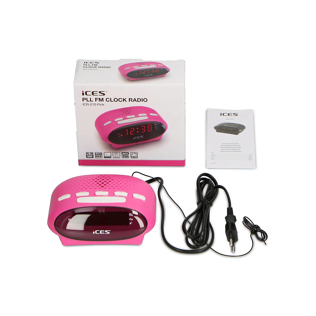 ICES ICR-210 - Radiouhr - pink