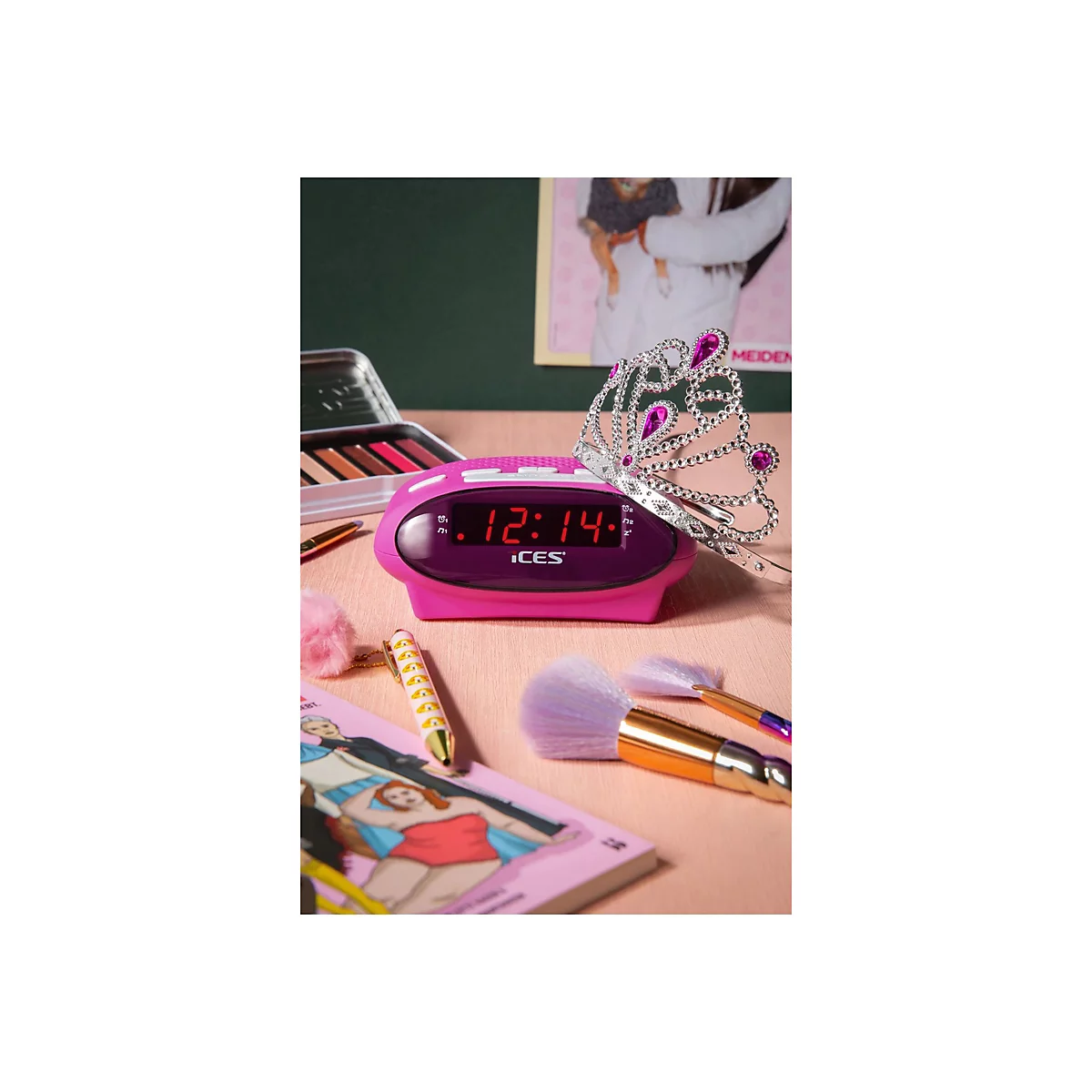 ICES ICR-210 - Radiouhr - pink