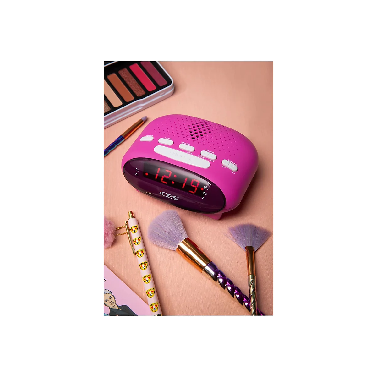 ICES ICR-210 - Radiouhr - pink