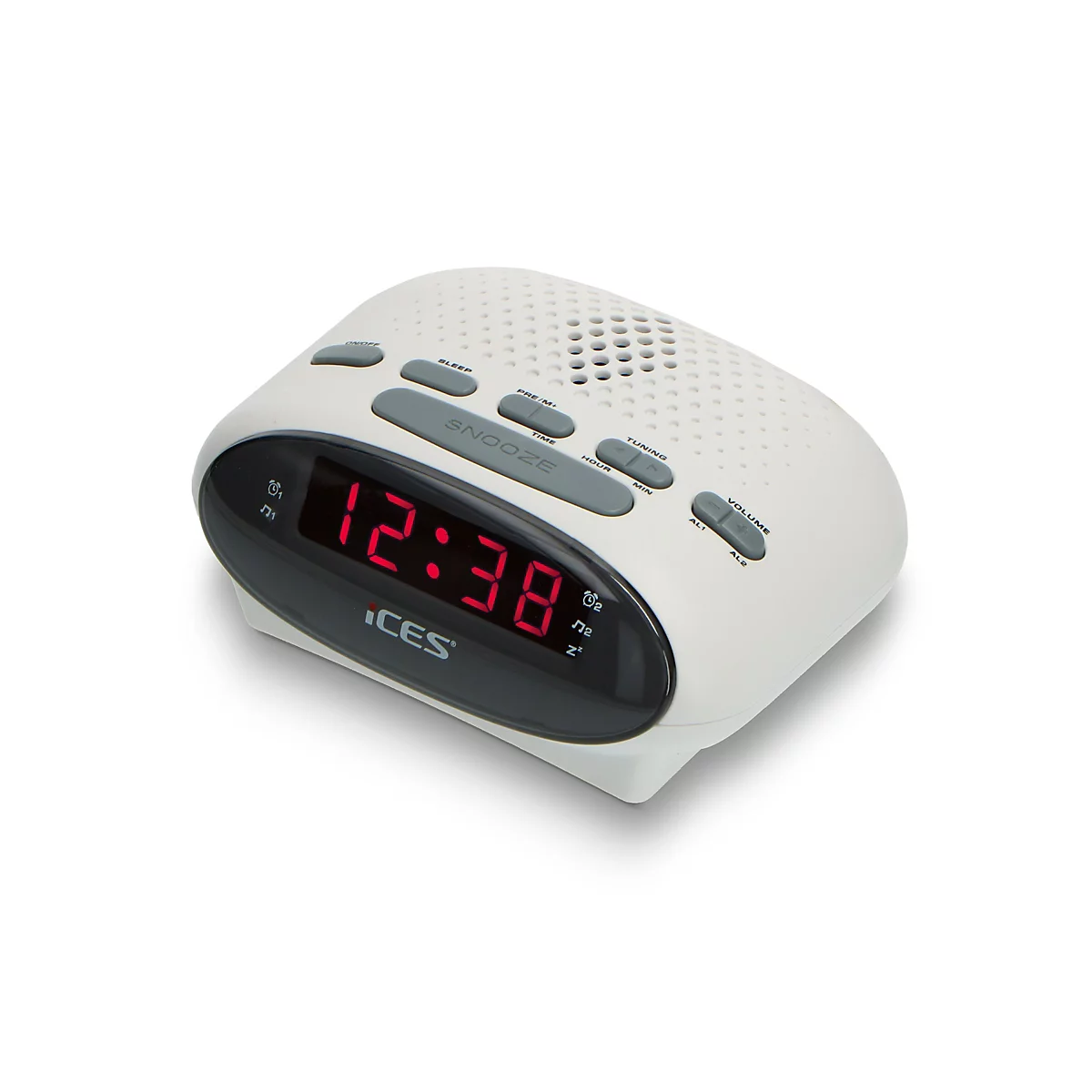 ICES ICR-210 - Radiouhr - weiß