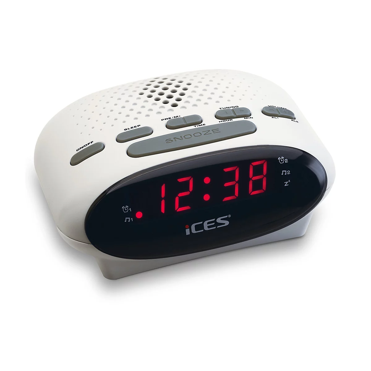 ICES ICR-210 - Radiouhr - weiß