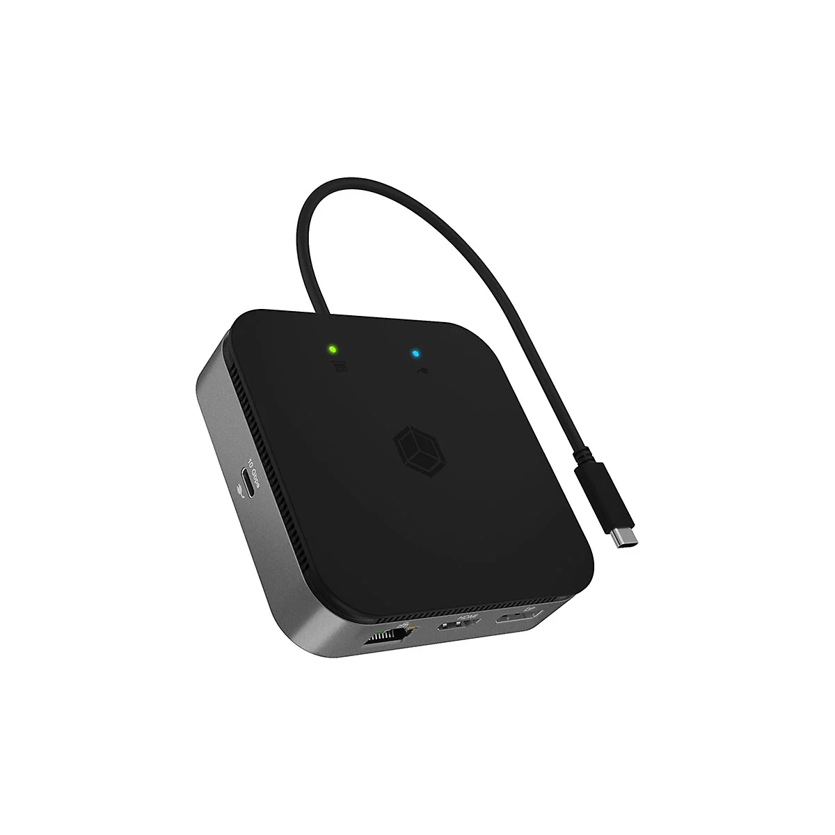ICY BOX 7-in-1 - Dockingstation - USB-C 3.2 Gen 2 / Thunderbolt 3 / Thunderbolt 4 - HDMI, DP - 1GbE