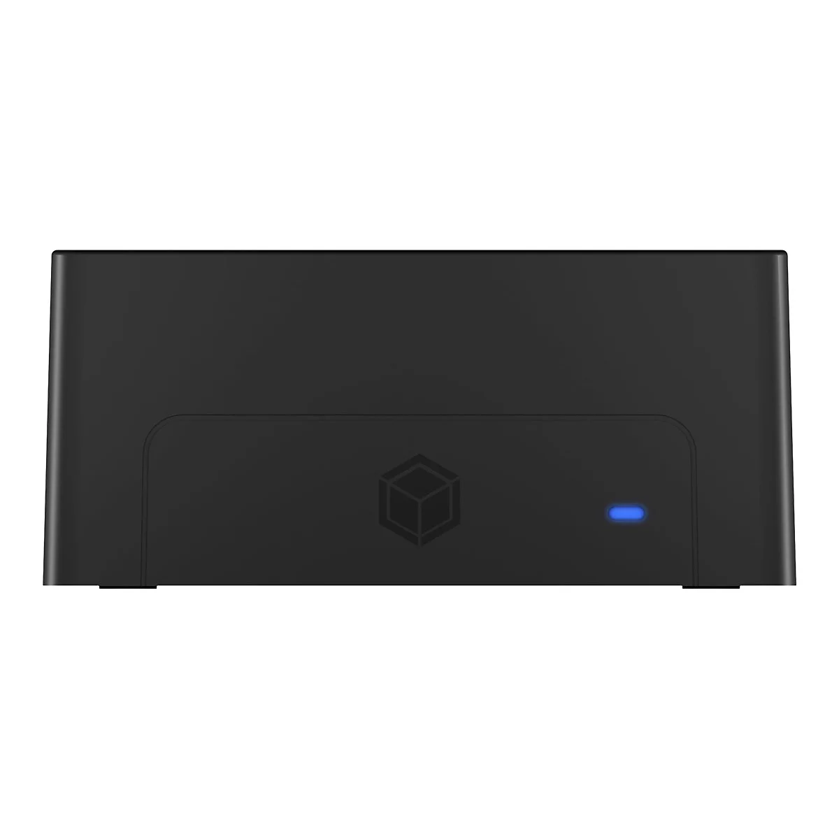 ICY BOX IB-1121-U3 - HDD-Dockingstation mit Datenanzeige, Netzanzeige, Ein/Aus-Schalter Schächte: 1 - 2,5' / 3,5' gemeinsam genutzt (6,4 cm/8,9 cm gemeinsam genutzt) - SATA 6Gb/s - USB 3.2 (Gen 1) - Schwarz