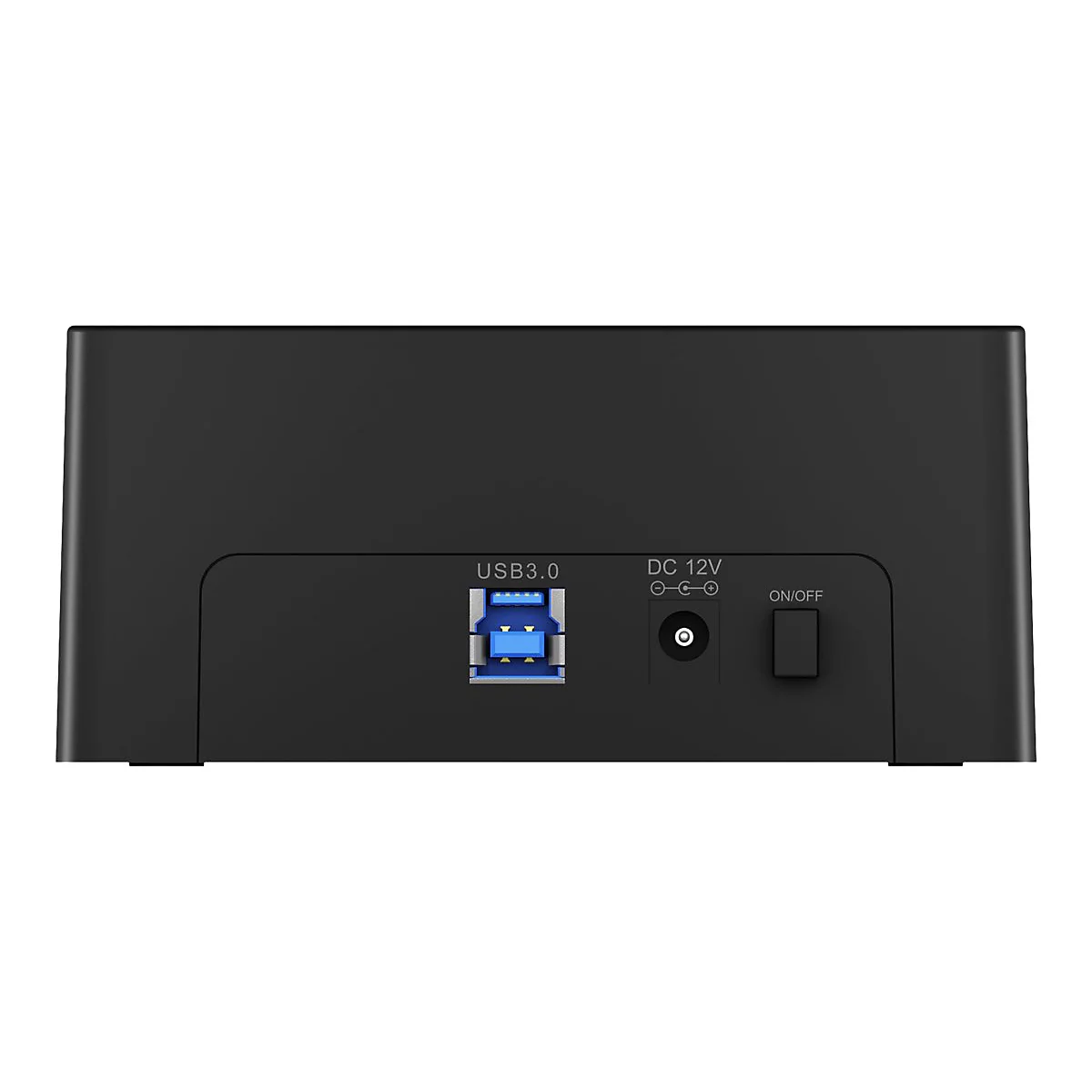 ICY BOX IB-1121-U3 - HDD-Dockingstation mit Datenanzeige, Netzanzeige, Ein/Aus-Schalter Schächte: 1 - 2,5' / 3,5' gemeinsam genutzt (6,4 cm/8,9 cm gemeinsam genutzt) - SATA 6Gb/s - USB 3.2 (Gen 1) - Schwarz