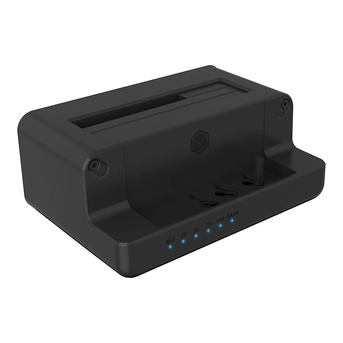 ICY BOX IB-2914MSCL-C31 - HDD / SSD Dockingstation - 2,5' / 3,5' gemeinsam genutzt, M.2 (6,4 cm/8,9 cm gemeinsam genutzt) - SATA 6Gb/s - USB 3.2 (Gen 2) - Schwarz
