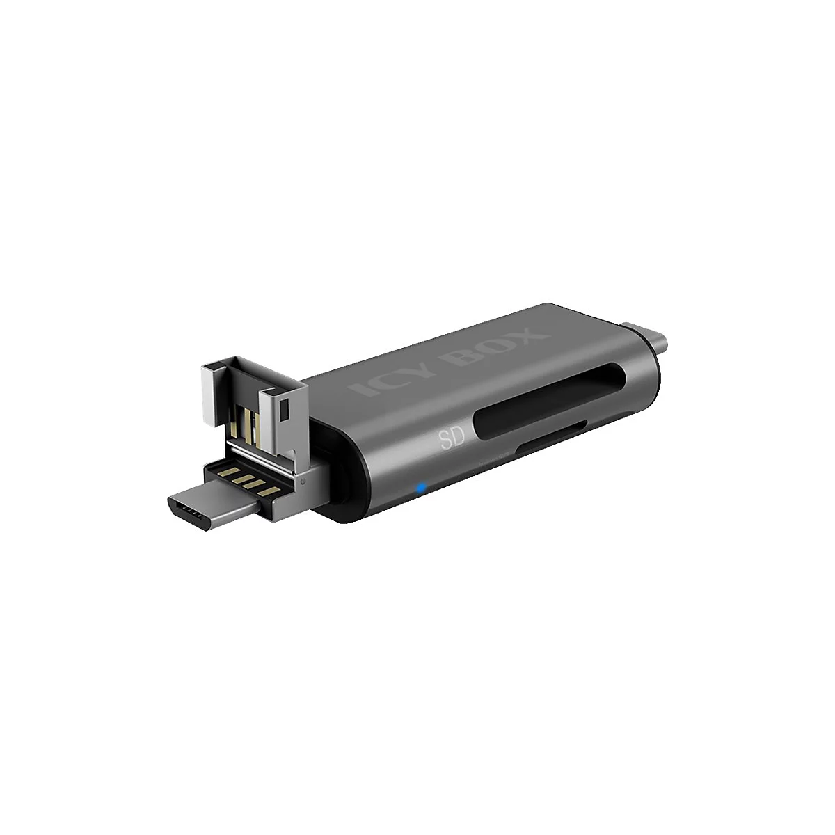 ICY BOX IB-CR201-C3 - Kartenleser - micro USB / USB / USB-C 3.2 Gen 1