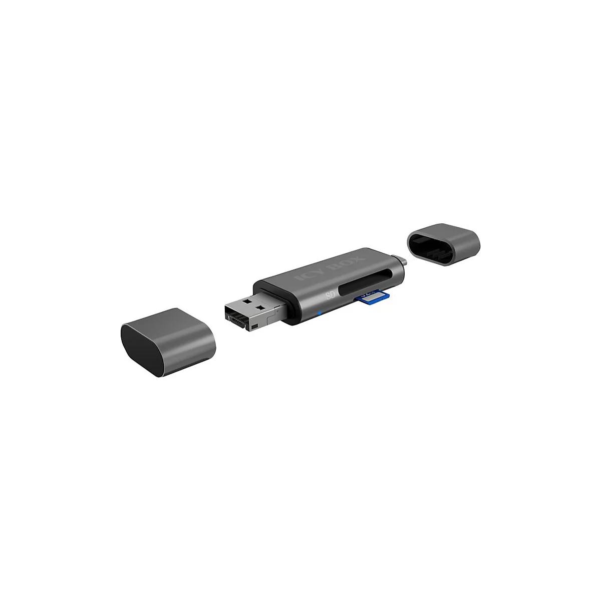 ICY BOX IB-CR201-C3 - Kartenleser - micro USB / USB / USB-C 3.2 Gen 1
