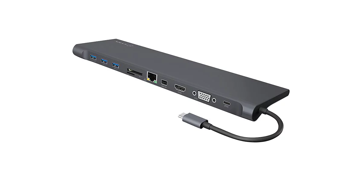 ICY BOX IB-DK2102-C - Dockingstation - USB-C - VGA, HDMI, Mini DP - GigE
