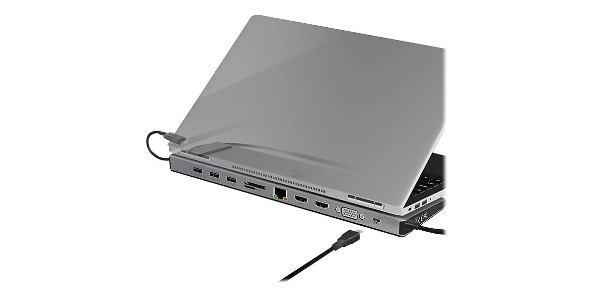 ICY BOX IB-DK2106-C - Dockingstation - USB-C - VGA, 2 x HDMI - GigE
