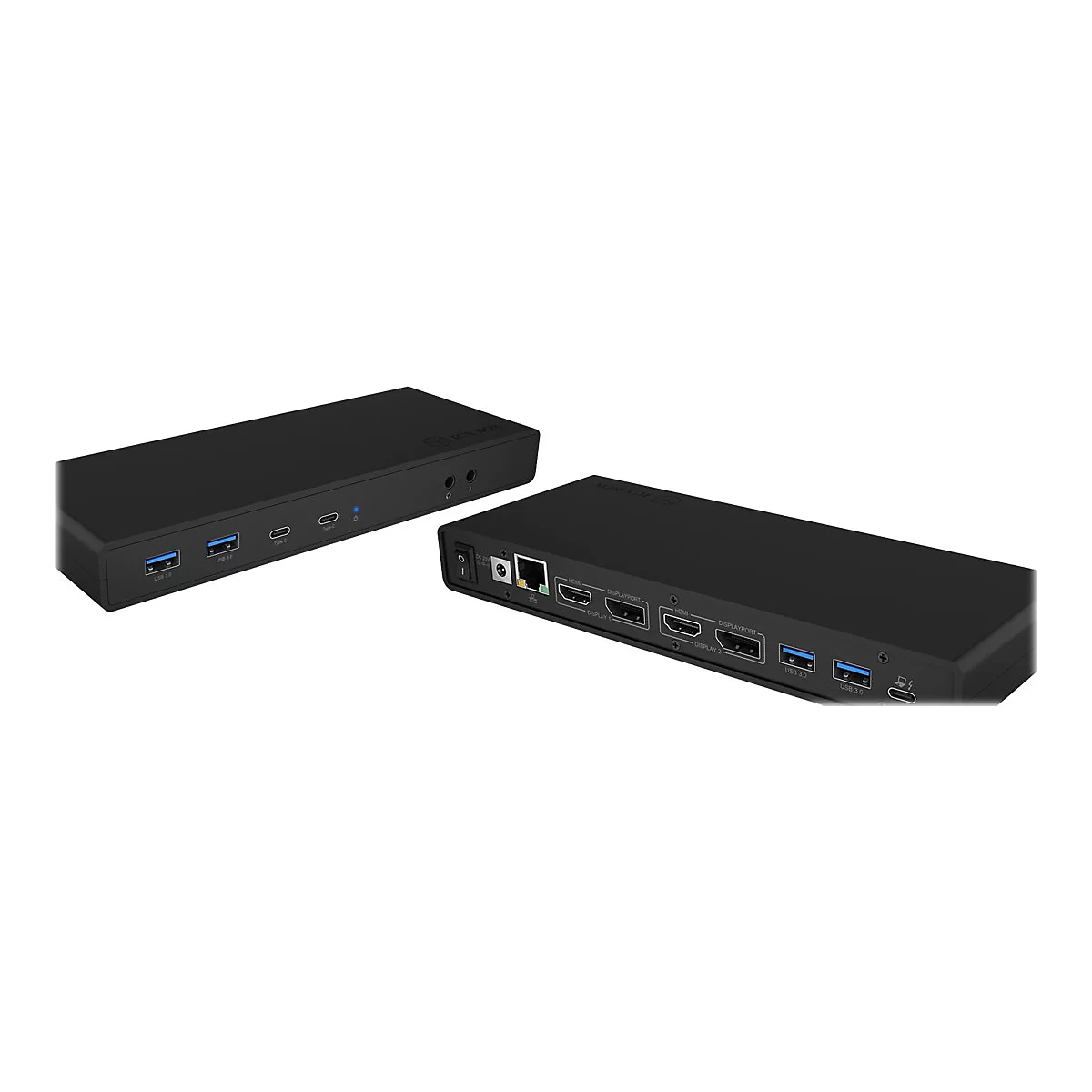 ICY BOX IB-DK2245AC - Dockingstation - USB-C / Thunderbolt 3 - 2 x HDMI, 2 x DP - GigE