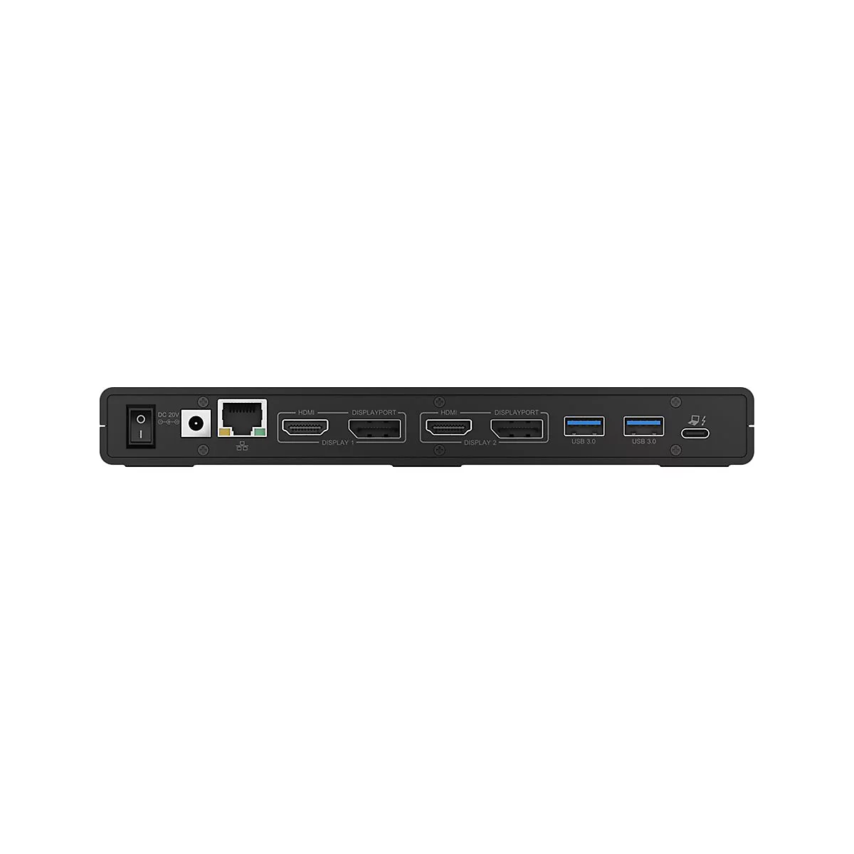 ICY BOX IB-DK2245AC - Dockingstation - USB-C / Thunderbolt 3 - 2 x HDMI, 2 x DP - GigE
