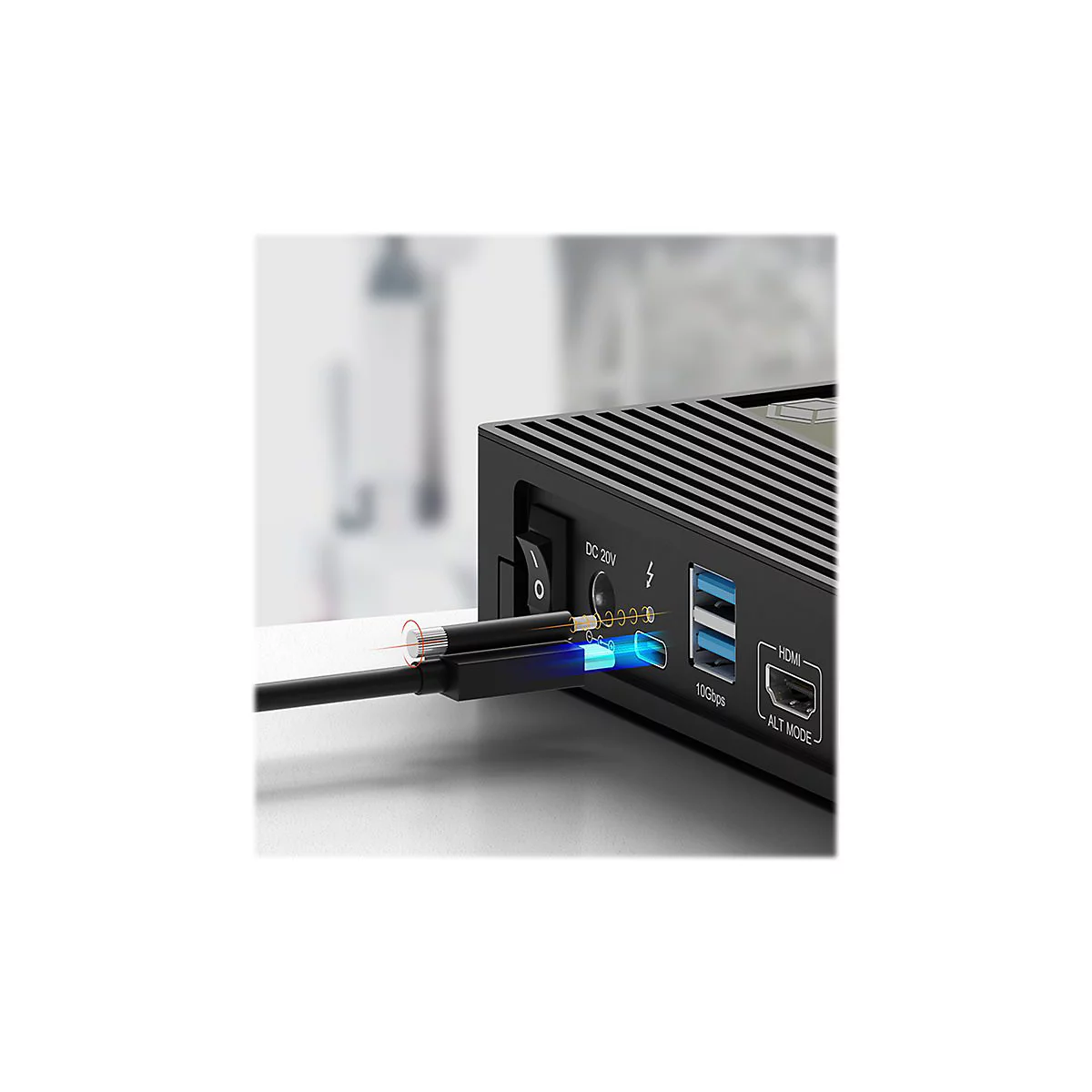 ICY BOX IB-DK2246AC - Dockingstation - für Notebook - USB-C 3.2 Gen 2 / Thunderbolt 3 / Thunderbolt 4 - 2 x DP, 3 x HDMI - 1GbE