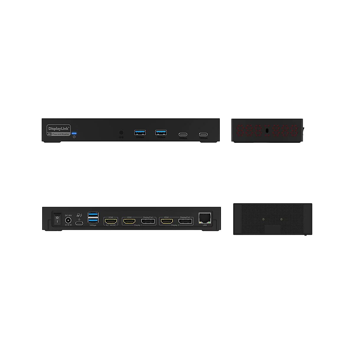 ICY BOX IB-DK2246AC - Dockingstation - für Notebook - USB-C 3.2 Gen 2 / Thunderbolt 3 / Thunderbolt 4 - 2 x DP, 3 x HDMI - 1GbE