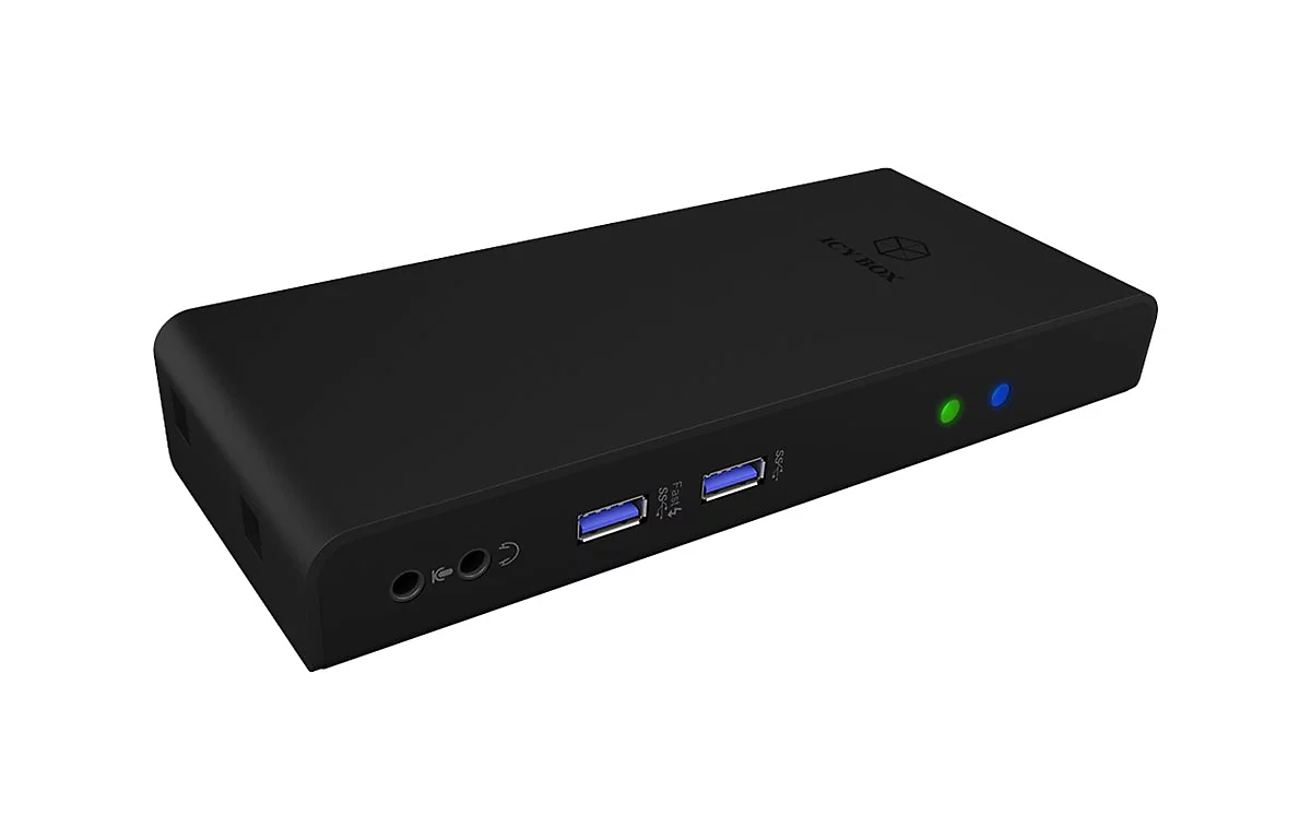 ICY BOX IB-DK2251AC - Dockingstation - USB-C / USB 3.0 - 2 x HDMI - GigE