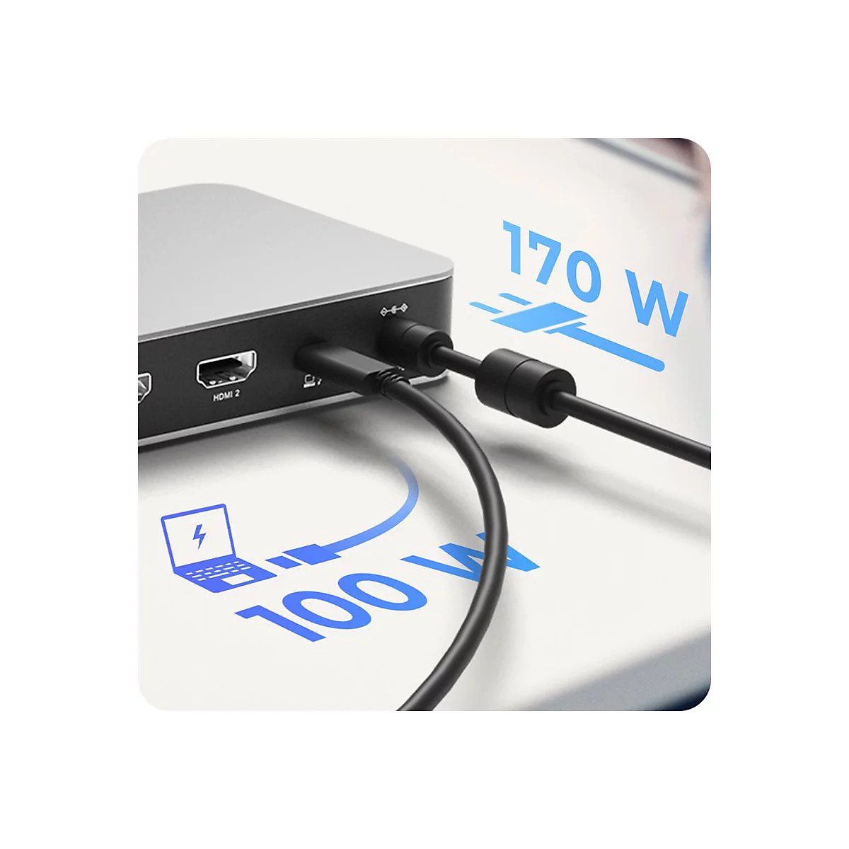 ICY BOX IB-DK2880-C41 - Dockingstation - USB-C - 2 x HDMI - 1GbE - 100 Watt