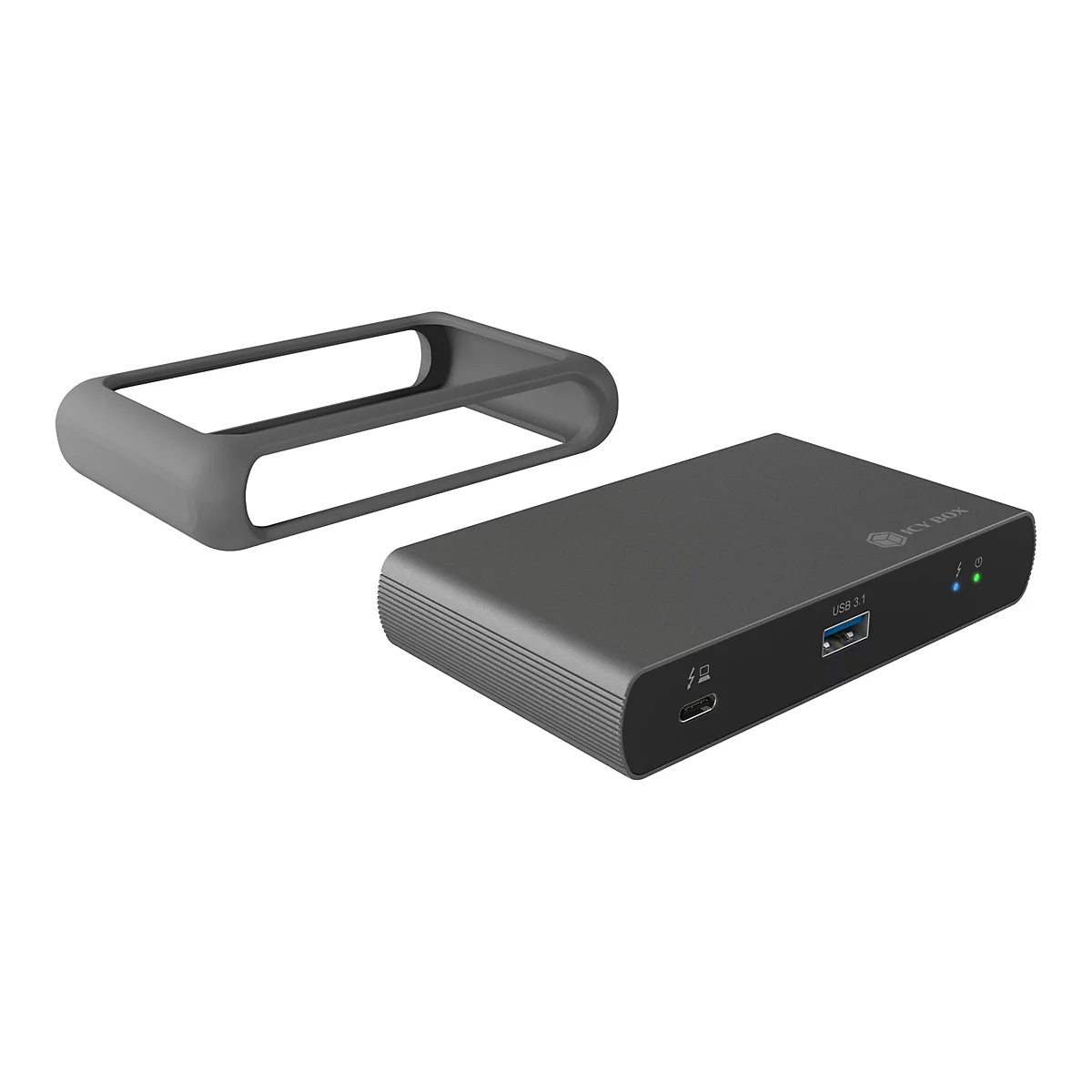 ICY BOX IB-HUB801-TB4 - Hub - 3 x Thunderbolt 4 + 1 x USB 3.2 Gen 2 - Desktop