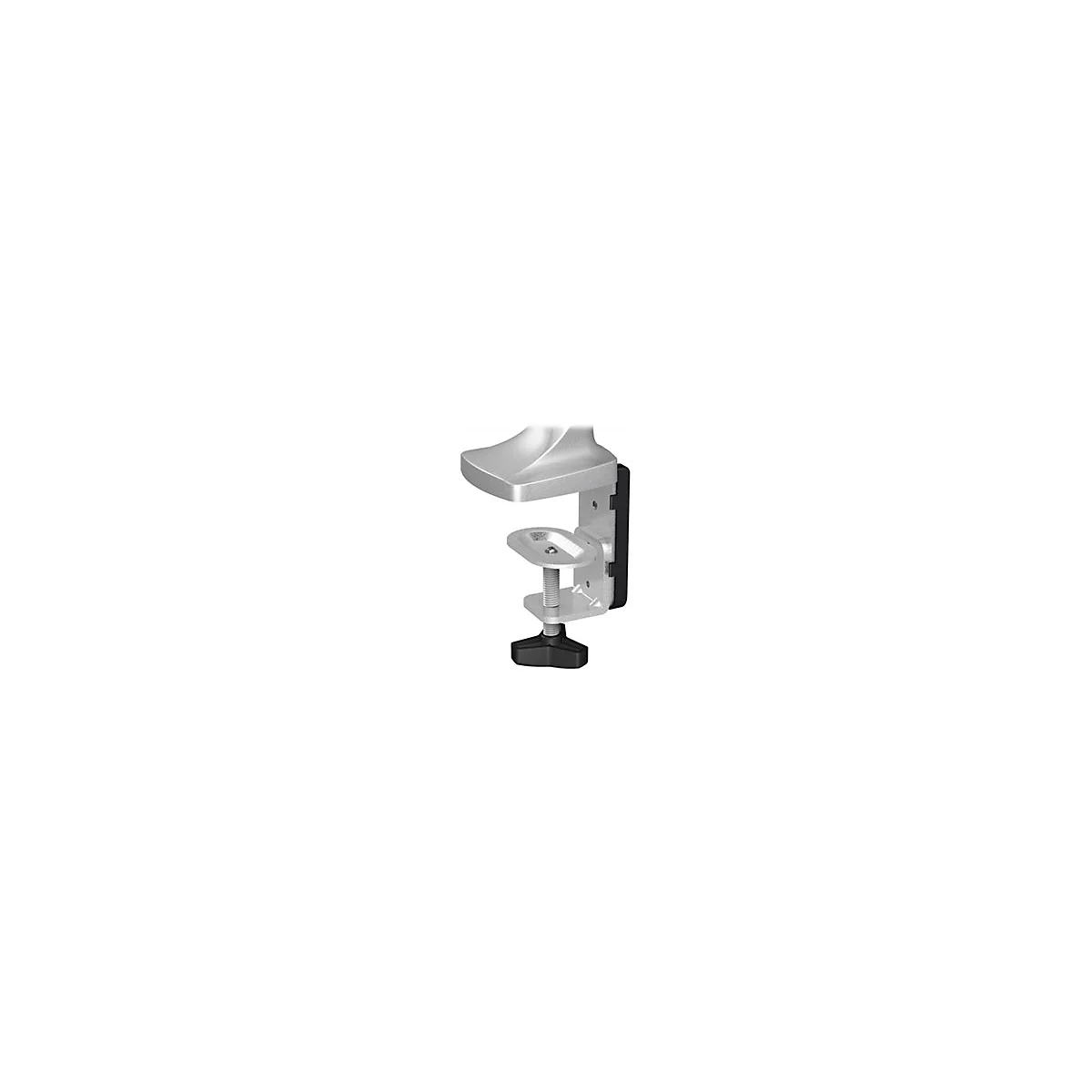 ICY BOX IB-MS504-T - Befestigungskit - einstellbarer Arm - für 2 Monitore - Schwarz, Silber