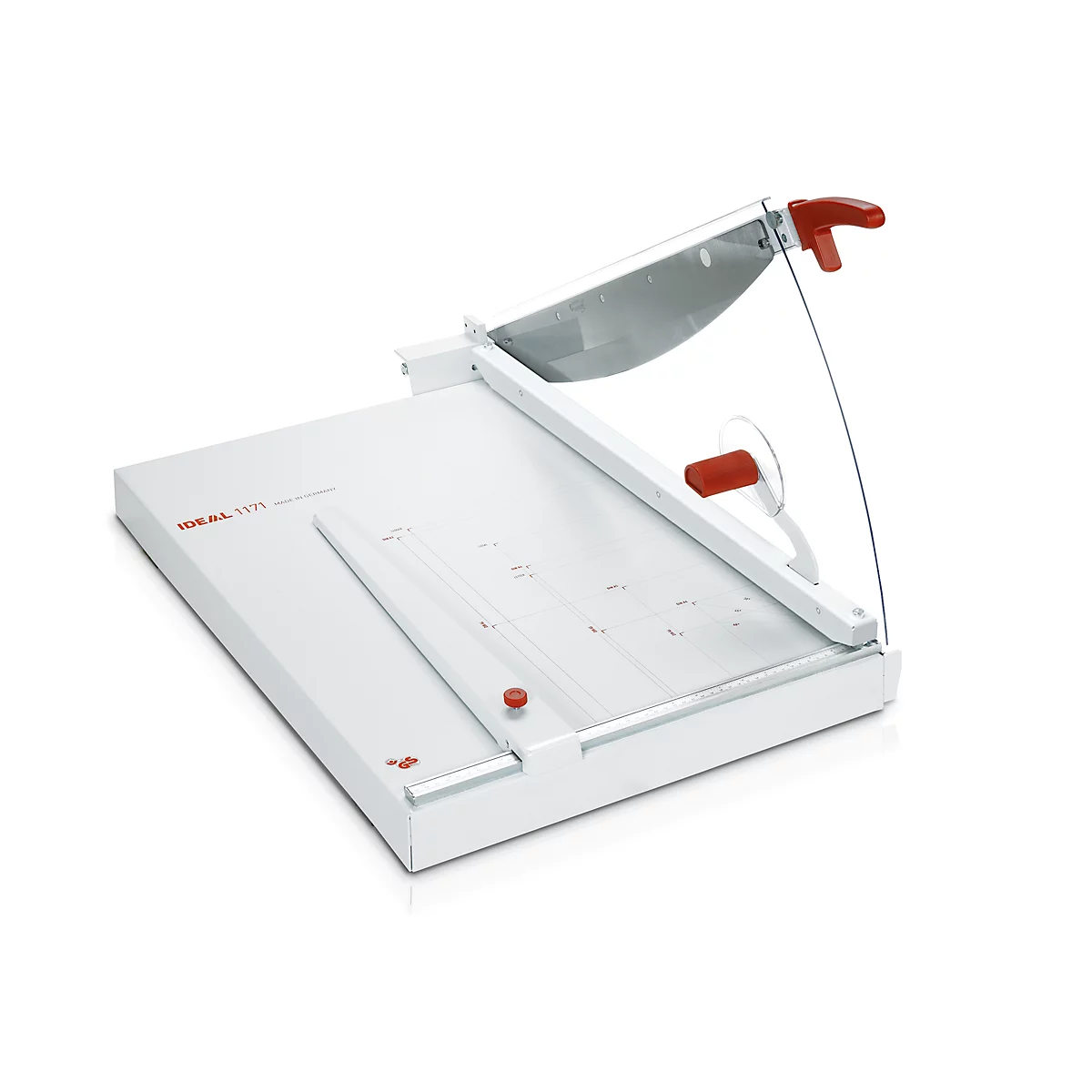IDEAL 1171 guillotine, voor maximaal 40 vel, snijlengte 710 mm, B 553 x D 980 x H 520 mm