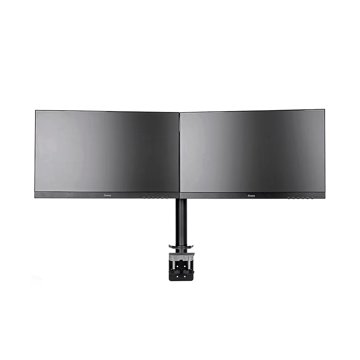 Iiyama DS1002C-B1 - Befestigungskit - einstellbarer Arm - für 2 Monitore - Schwarz