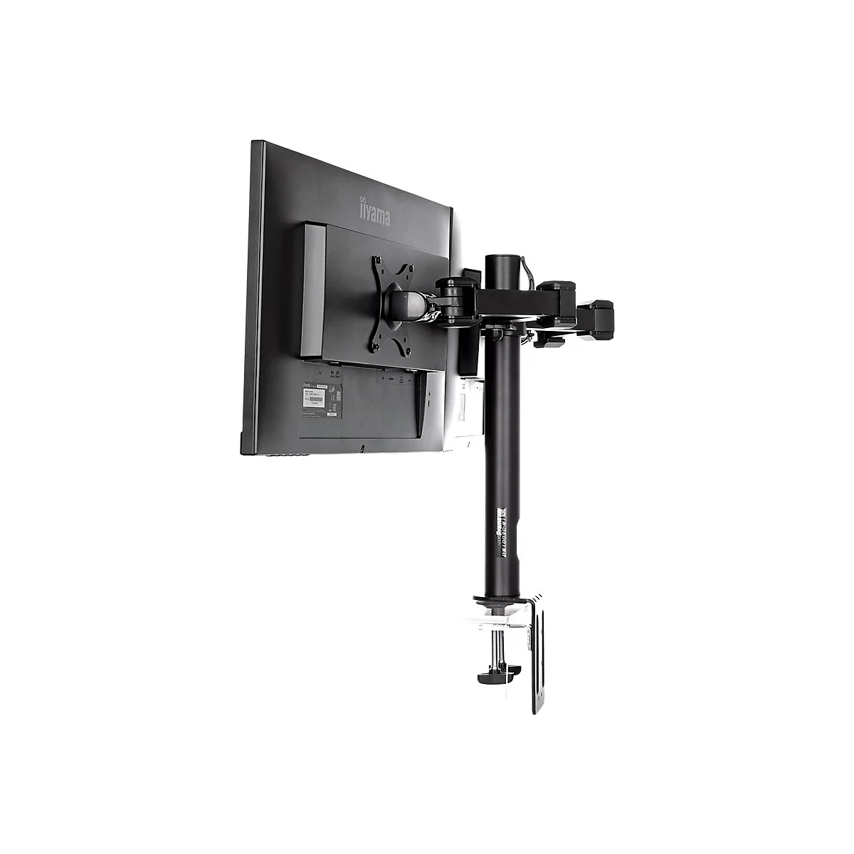 Iiyama DS1002C-B1 - Befestigungskit - einstellbarer Arm - für 2 Monitore - Schwarz