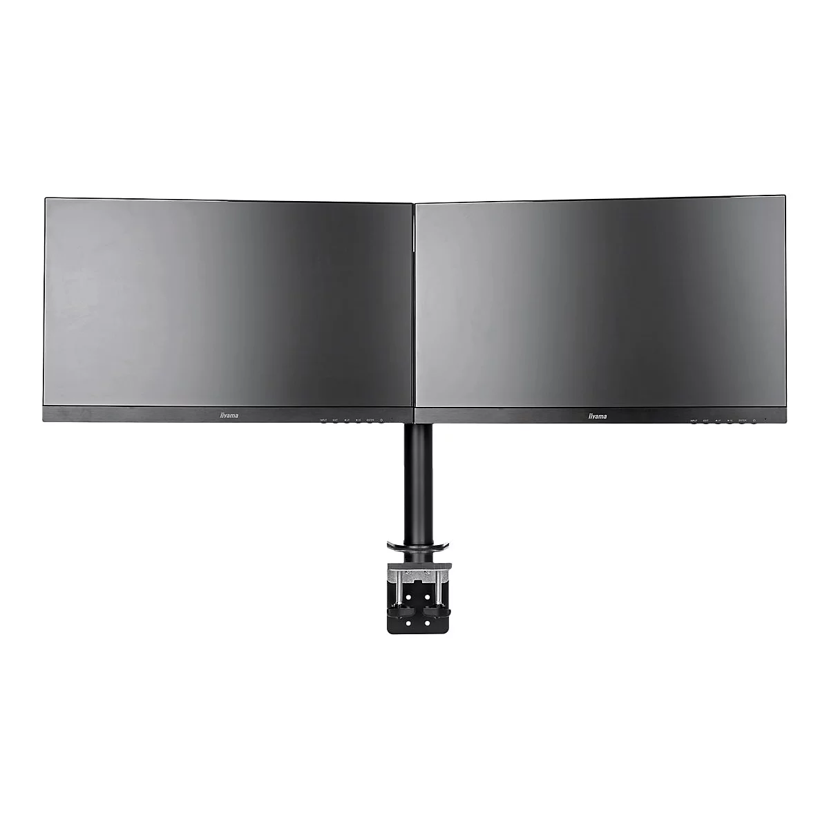 Iiyama DS1002C-B1 - Befestigungskit - einstellbarer Arm - für 2 Monitore - Schwarz