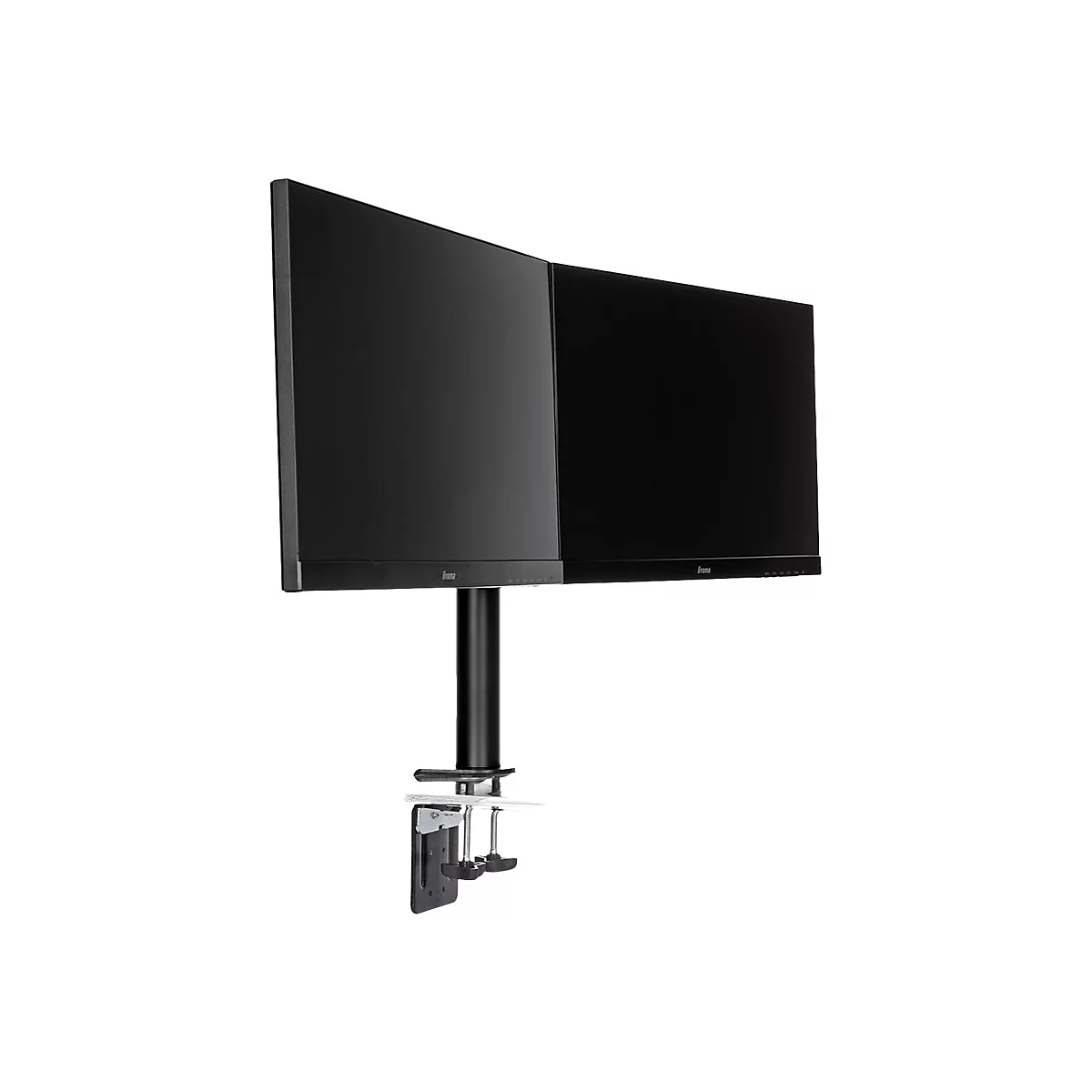 Iiyama DS1002C-B1 - Befestigungskit - einstellbarer Arm - für 2 Monitore - Schwarz