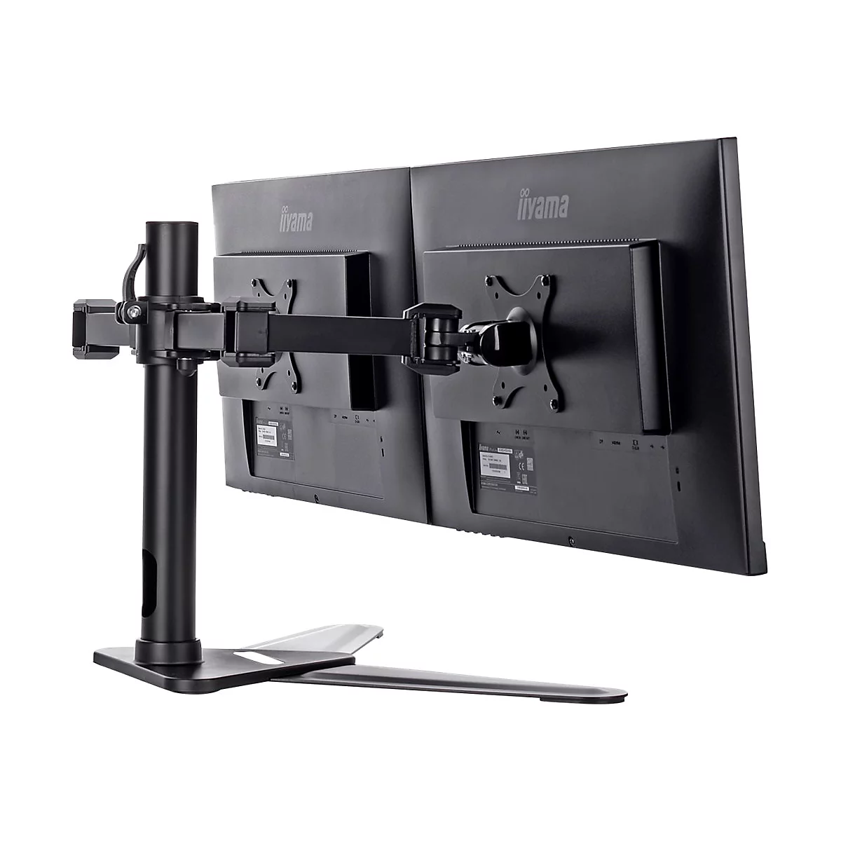 Iiyama DS1002D-B1 - Aufstellung - einstellbarer Arm - für 2 Monitore - Schwarz