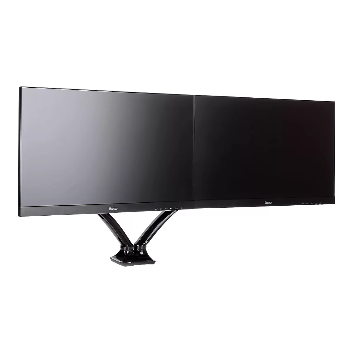 Iiyama DS3002C-B1 - Befestigungskit - einstellbarer Arm - für 2 Monitore - Schwarz