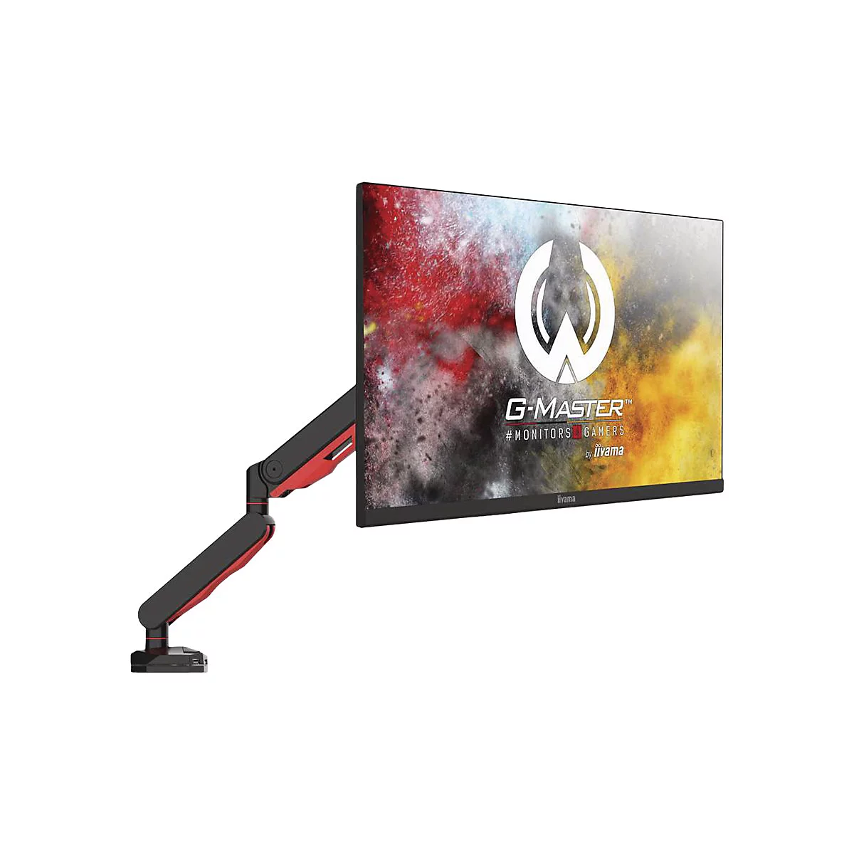 Iiyama DSG3001C-R1 - Befestigungskit - einstellbarer Arm - für LCD-Display - Schwarz, Dynamic Red