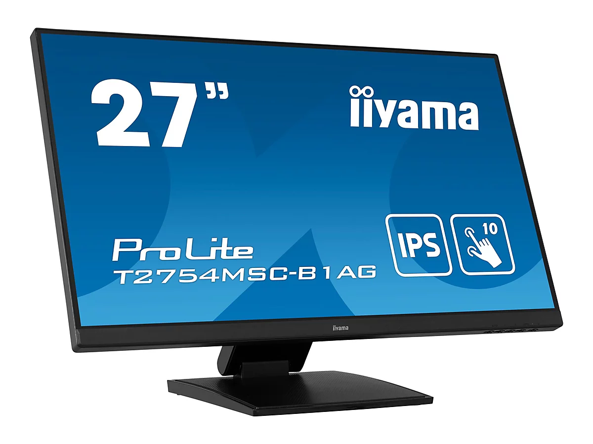 iiyama ProLite T2754MSC-B1AG - LED-Monitor - 68.6 cm (27') - Touchscreen - 1920 x 1080 Full HD (1080p) @ 60 Hz - IPS