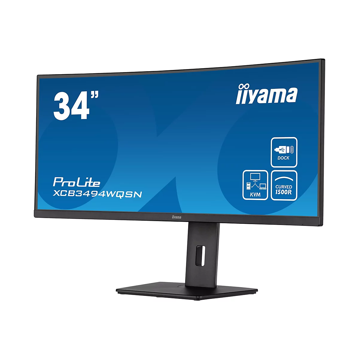 iiyama ProLite XCB3494WQSN-B5 - LED-Monitor - gebogen - 86.4 cm (34') - 3440 x 1440 UWQHD @ 120 Hz - VA