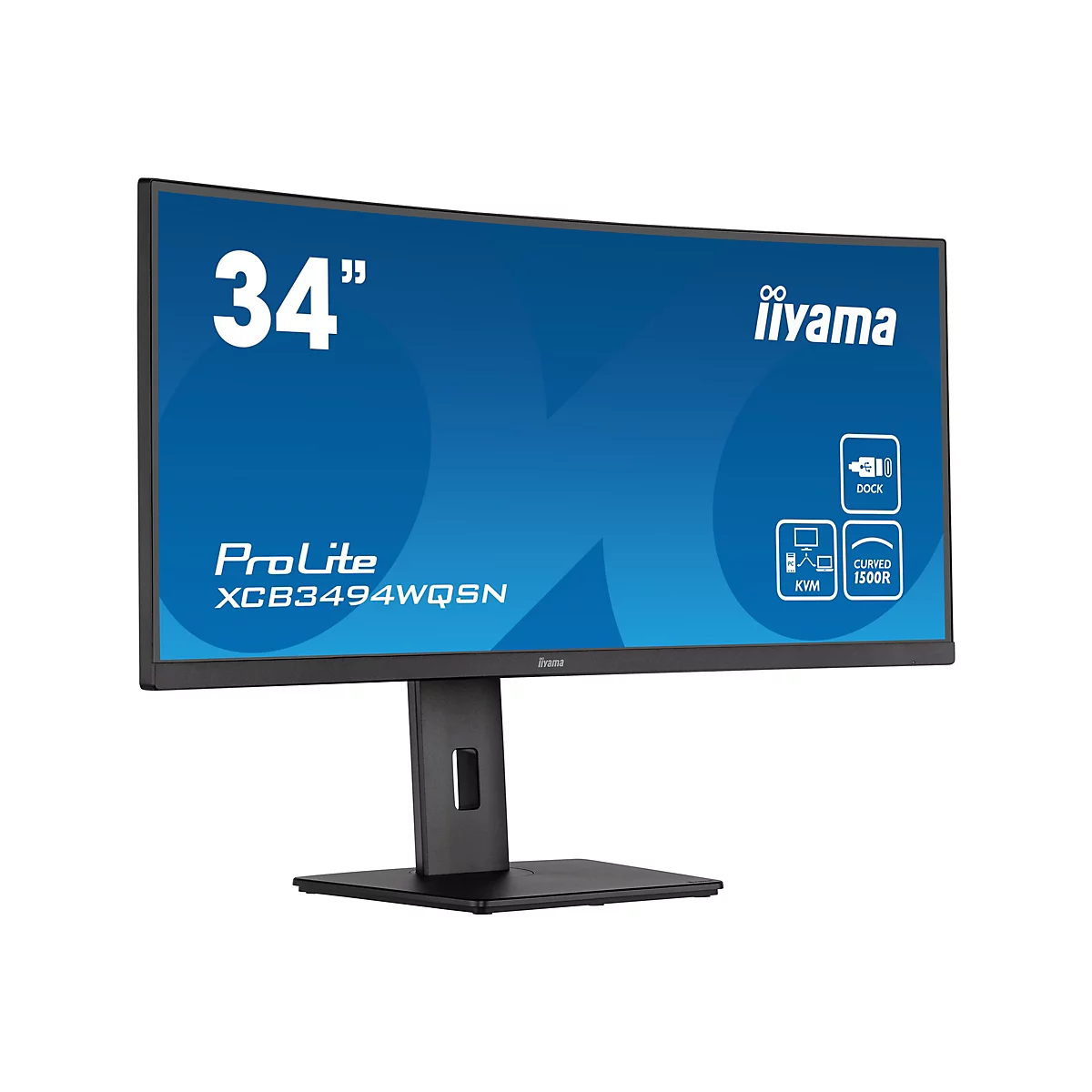 iiyama ProLite XCB3494WQSN-B5 - LED-Monitor - gebogen - 86.4 cm (34') - 3440 x 1440 UWQHD @ 120 Hz - VA
