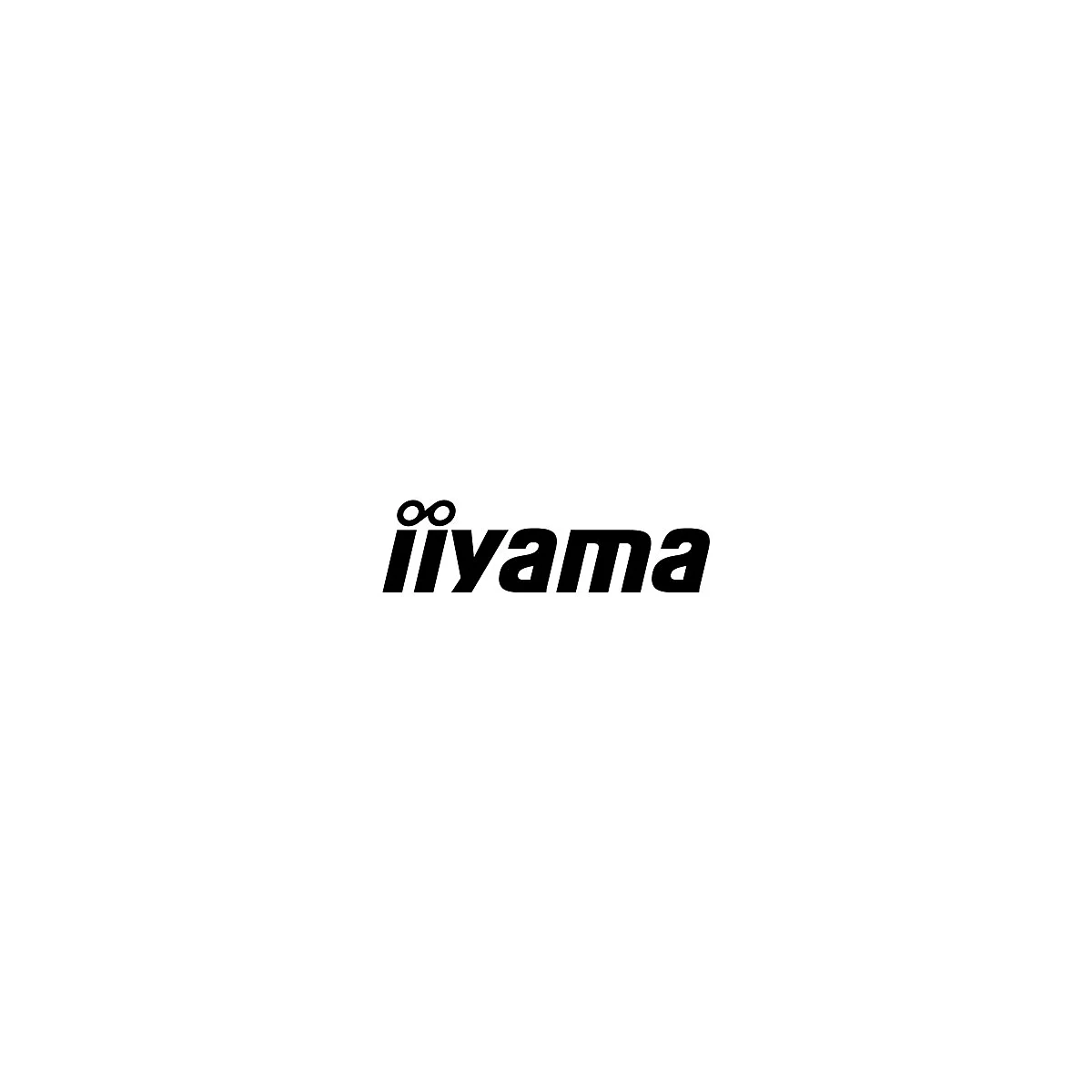 Das schwarze Logo des Herstellers iiyama auf weißem Hintergrund.