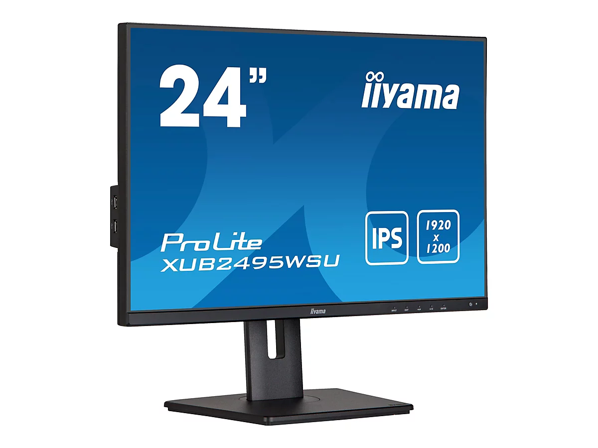 iiyama ProLite XUB2495WSU-B5 - LCD-Monitor - 61 cm (24') - 1920 x 1200 WUXGA @ 60 Hz - IPS - 300 cd/m²