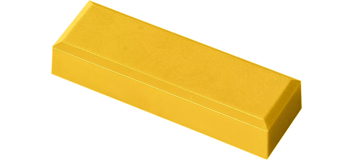 Imanes rectangulares MAUL, 53 x 18 x 10 mm, 20 piezas, amarillo